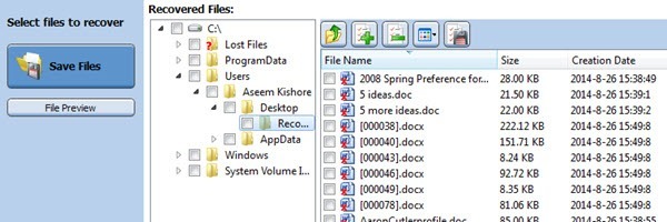 testdisk recover deleted files