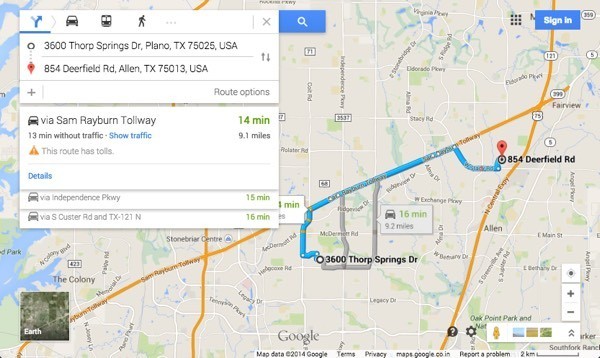 download maps google driving directions