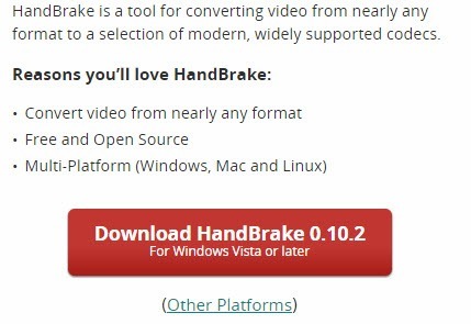 handbrake download for windows