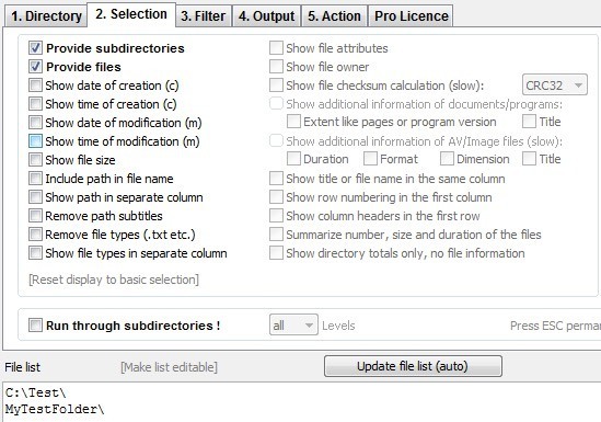 windows 10 list directory contents recursively