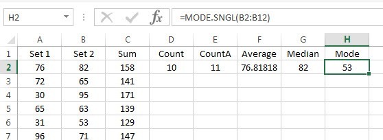 Use Summary Functions to Summarize Data in Excel