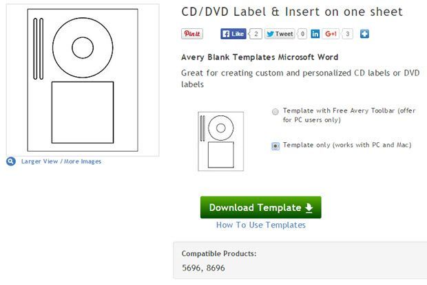 free cd label template for word