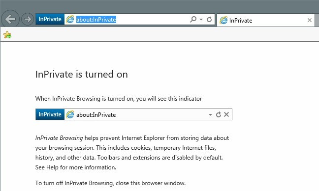 Enable Private Browsing in IE 11 and Microsoft Edge