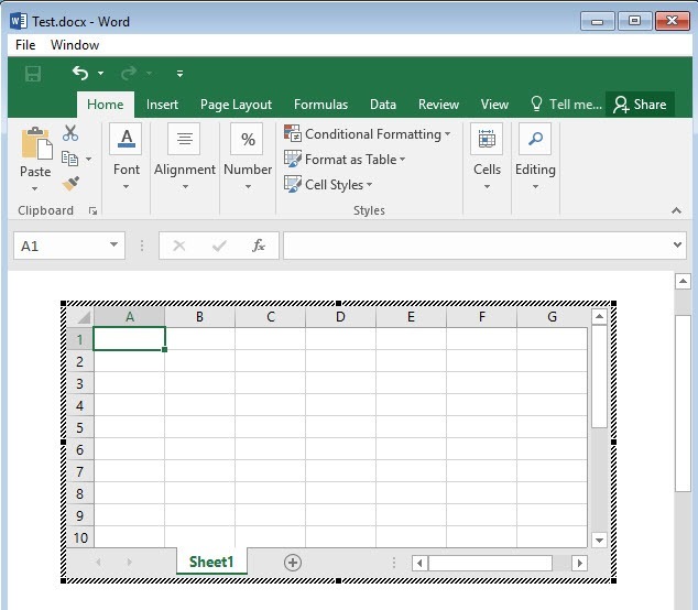 Can I Add A Word Document As A Tab In Excel For Mac?