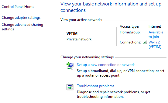 Guide to Network and Sharing Center in Windows 7, 8, 10