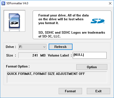 sd card format download