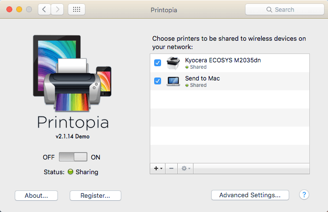 no print button from google docs printopia