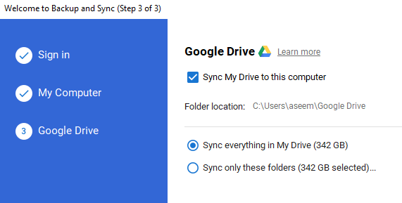 google drive desktop vs backup and sync