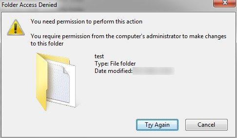 xyplorer error you need permission to perform this action