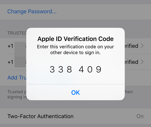 Generate A Verification Code For Apple Two Factor Authentication