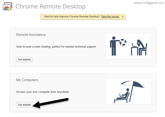 chrome remote desktop setup download