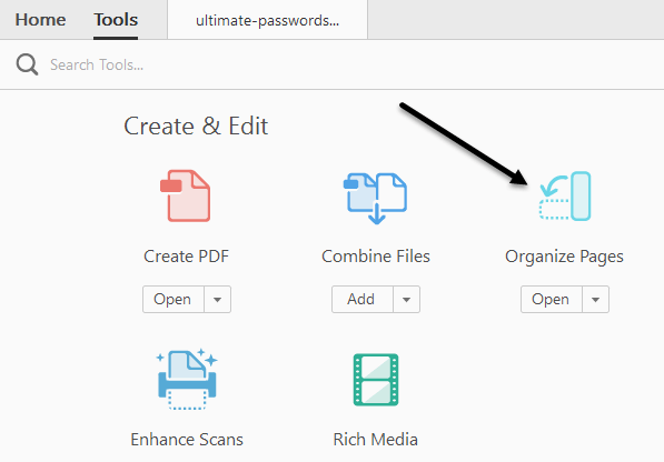 organise pdf pages online